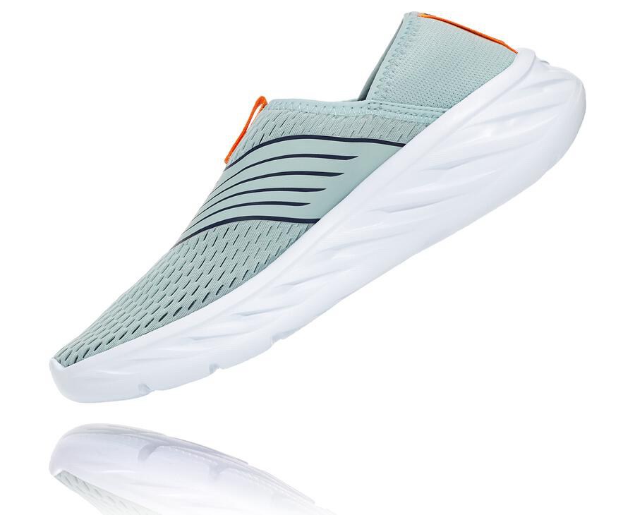 Hoka One One Womens Sandals - ORA Recovery - Blue/White - JZXN38465